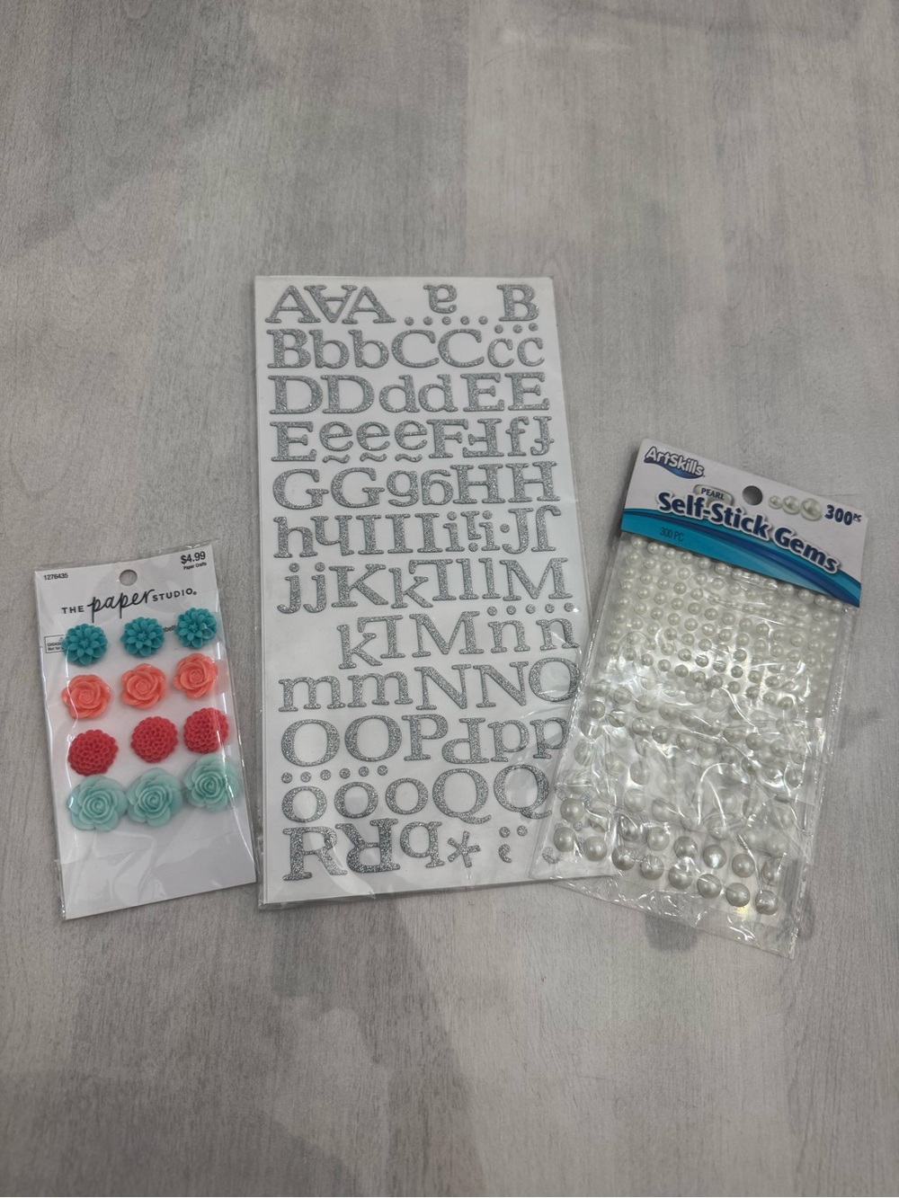Lot of Self Adhesive Self Stick Craft Supplies for Scrap Booking